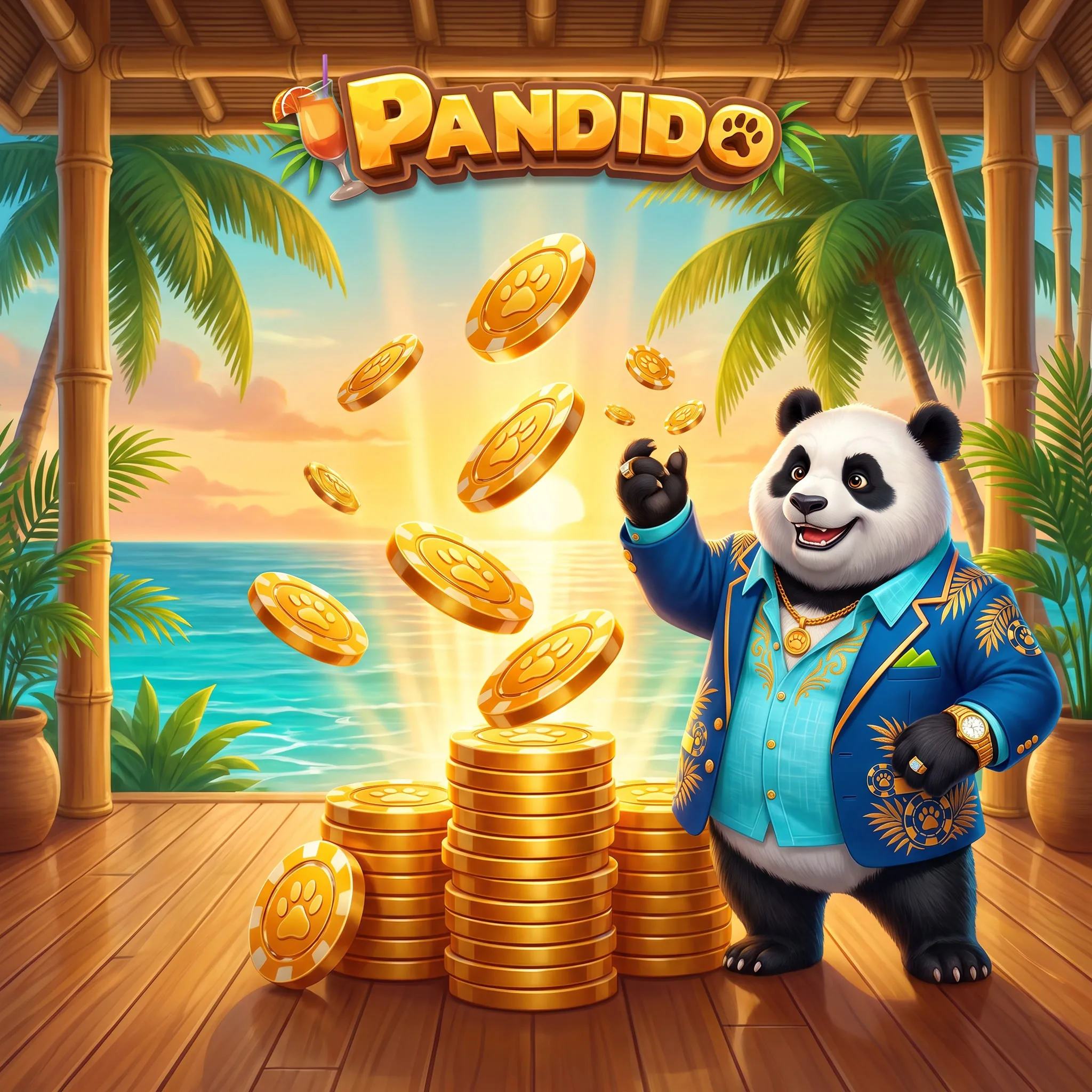 Pandido Golden Paw Rush Spielgrafik