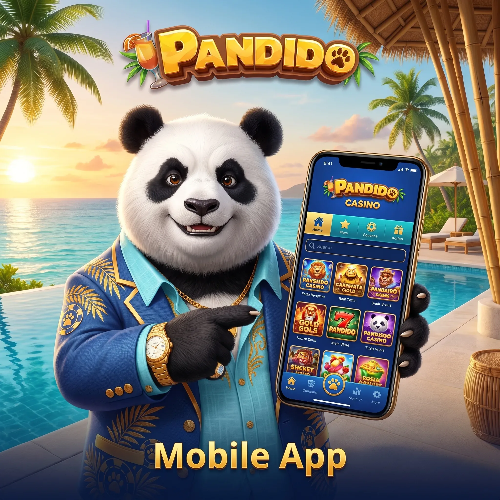 Pandido Pocket Paradise mobile artwork